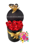 Caja de Rosas de seda - Flores de Colombia