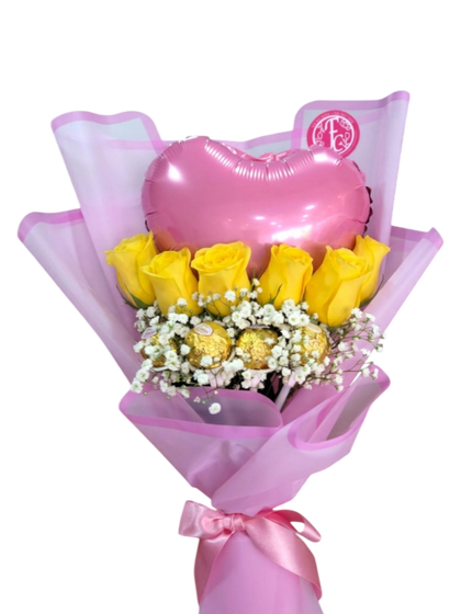 Corazon rebosante amarillo - Flores de Colombia