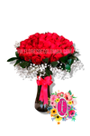 Florero 40 rosas - Flores de Colombia