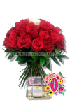 Ramillete 30 rosas + chocolates - Flores de Colombia