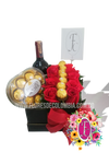 Caja regalo chocolates y vino │ Flores de Colombia
