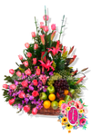 "Amazonas" Frutero con rosas - Flores de Colombia