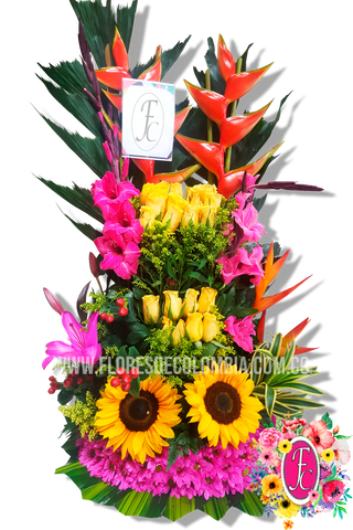 "Florencia" diseño floral exotico - Flores de Colombia