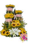 "Guacarí" Doble torre de girasoles - Flores de Colombia
